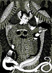 Die babylonische Göttin Ereshkigal aus www.dandi.me.uk/Gallery/mythology