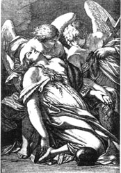 Die sterbende heilige Magdalena von Simon Vouet